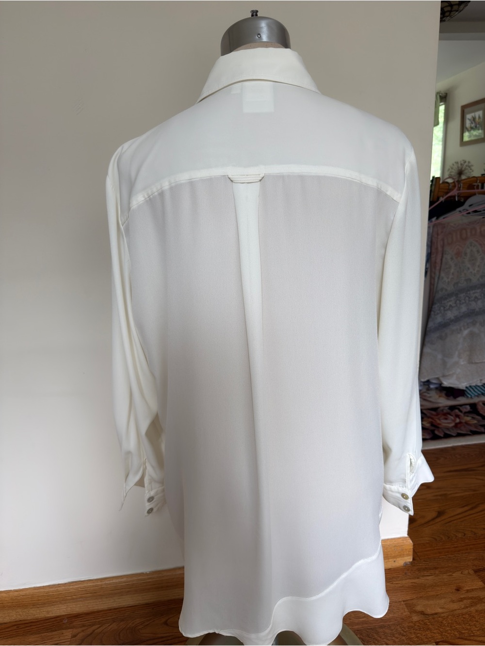 Finley Cream Ruffle-Tier Button-Down Shirt #182 - Picture 3 of 6
